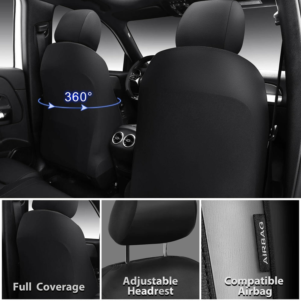 CAR PASS gray metal film leather side panels for durability