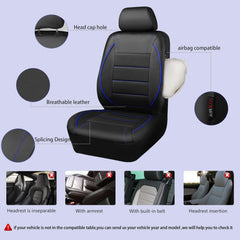 CAR PASS headrest covers with reserved openings for airbags and easy adjustments
