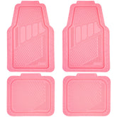 CAR PASS pink heavy-duty floor mat front view with all-weather protection and non-slip grip