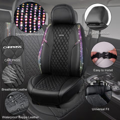 CAR PASS iridescent calfskin leather cushion delivers cushioned comfort.