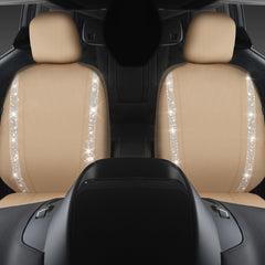 CAR PASS interior-look enhancement shows stylish shimmering beige rhinestones.