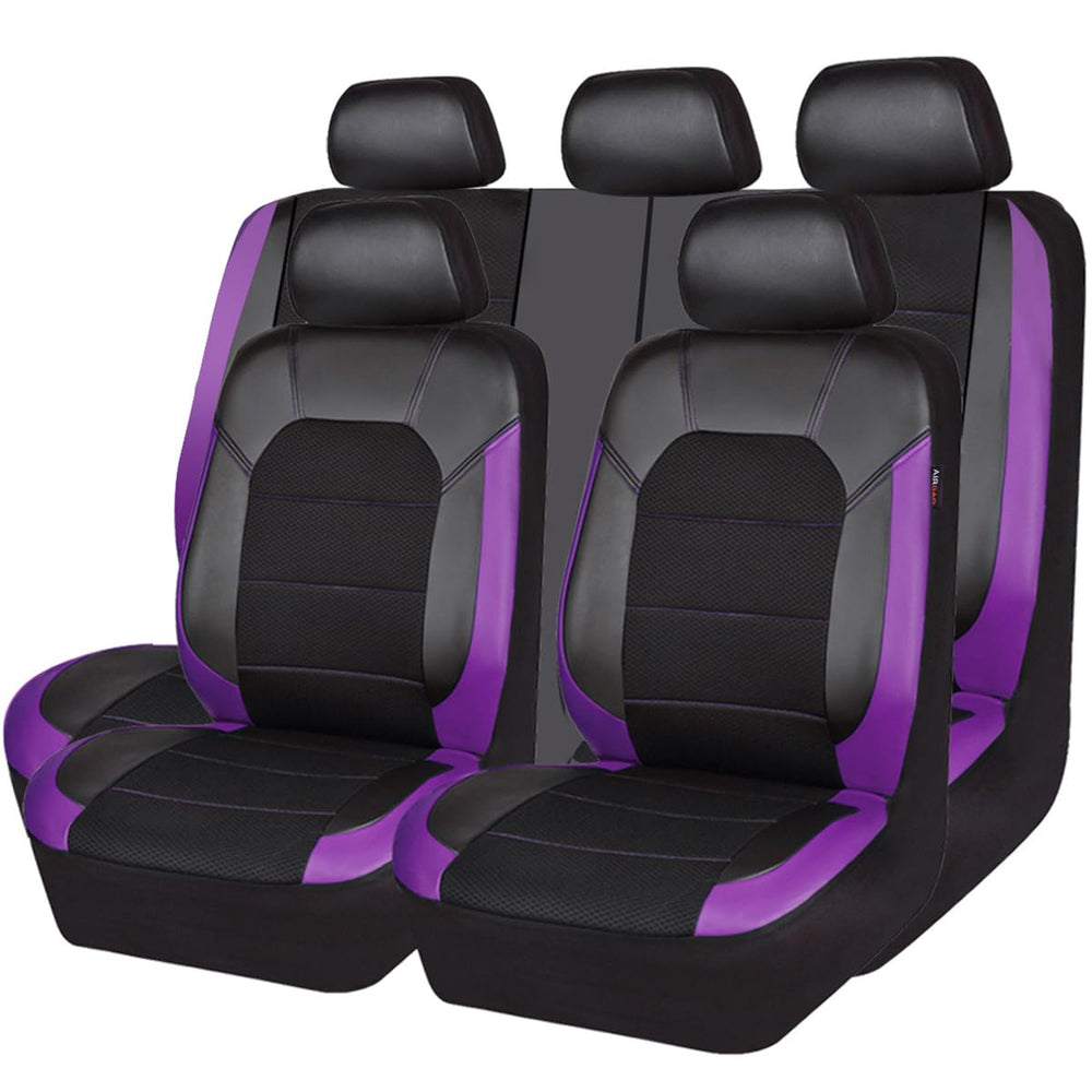 CAR PASS leather seat cover for front seats adds sportiness and seat protection.