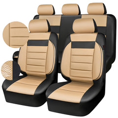 CAR PASS leather seat covers full set adds luxury and protection.