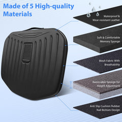CAR PASS leather seat cushion adds daily comfort and convenience.
