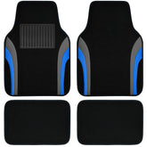 CAR PASS leather sporty floor mat with universal fit for sedans and SUVs, easy to clean.