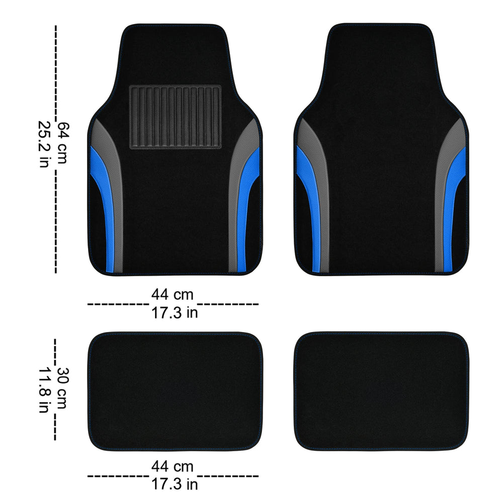 CAR PASS all-weather mat with anti-slip backing keeping mats in place.