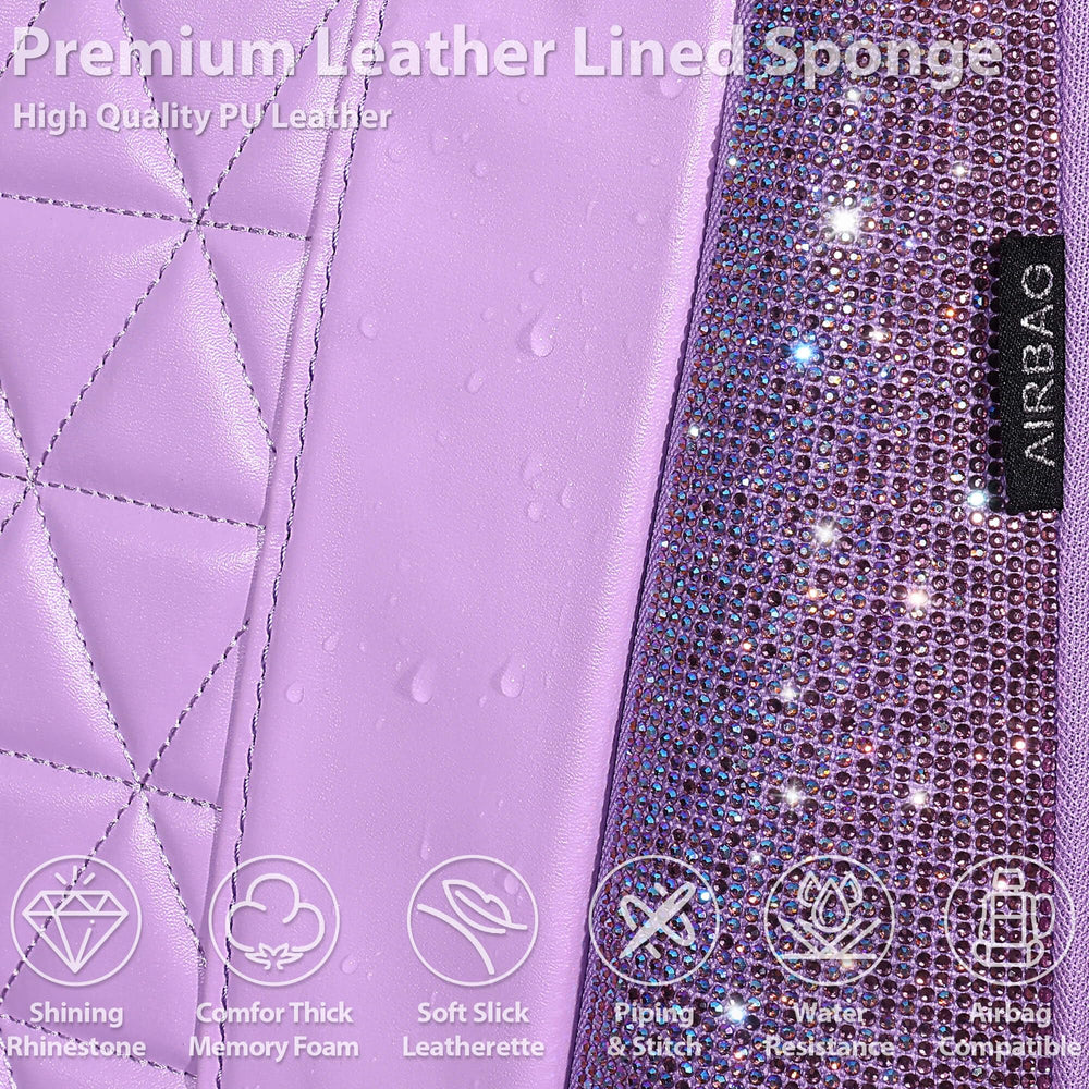 CAR PASS lilac armrest zipper seat cover fits armrest-equipped cars securely.