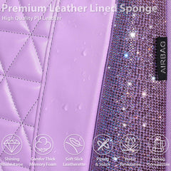 CAR PASS lilac armrest zipper seat cover fits armrest-equipped cars securely.