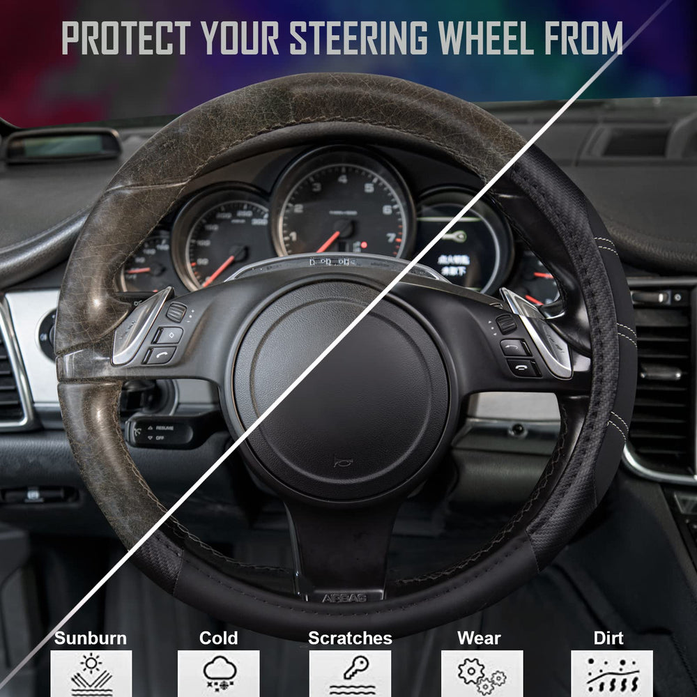 CAR PASS Line Rider black carbon fiber finish enhances interior aesthetics