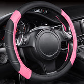 CAR PASS Line Rider steering wheel cover, front view, universal 14.5–15 inch fit for most wheels.