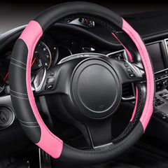 CAR PASS Line Rider steering wheel cover, front view, universal 14.5–15 inch fit for most wheels.