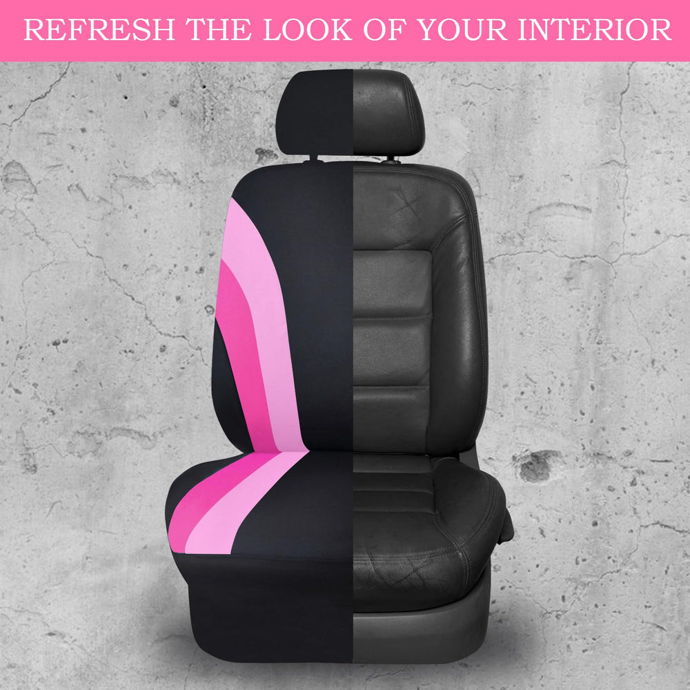 Easy installation with reserved openings for headrests and seat belts.