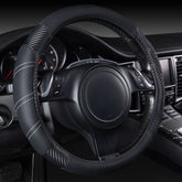 CAR PASS Line Rider microfiber leather cover for steering wheel with durable grip