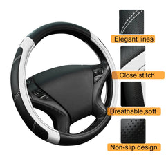 Sporty design of CAR PASS Line Rider steering cover enhances interior aesthetics