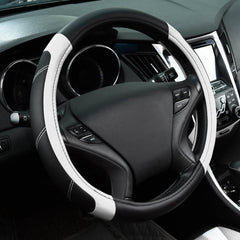 CAR PASS Line Rider microfiber steering cover on a 14.5-15 inch wheel with universal fit and protection