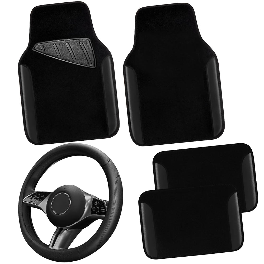 CAR PASS microfiber steering wheel cover showing premium grip and interior protection