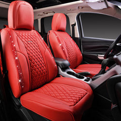 CAR PASS Nappa leather diamond seat cover detail conveys premium durability
