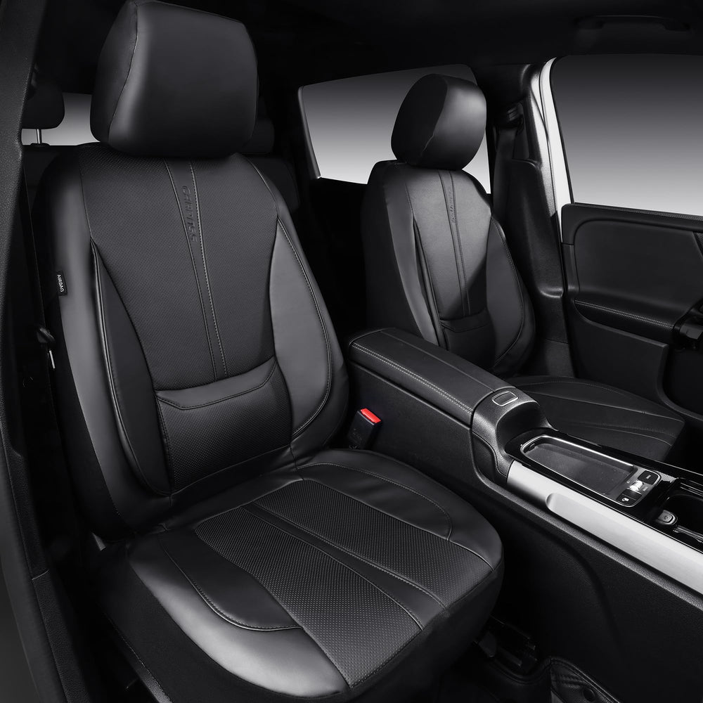 CAR PASS Nappa leather front-seat cover showing luxurious texture and full protection