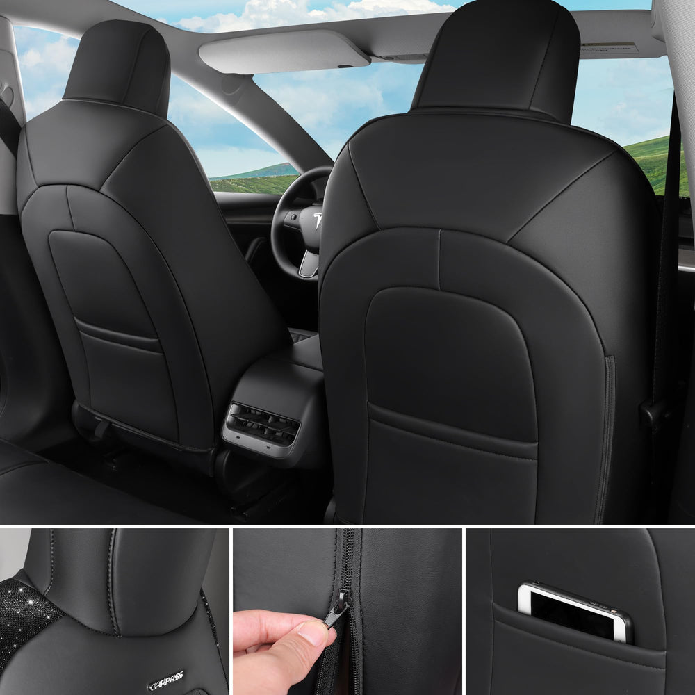 CAR PASS foam padding on seat cover delivers extra comfort during drives.