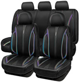 CAR PASS Nappa leather seat covers full set front view highlights luxury protection