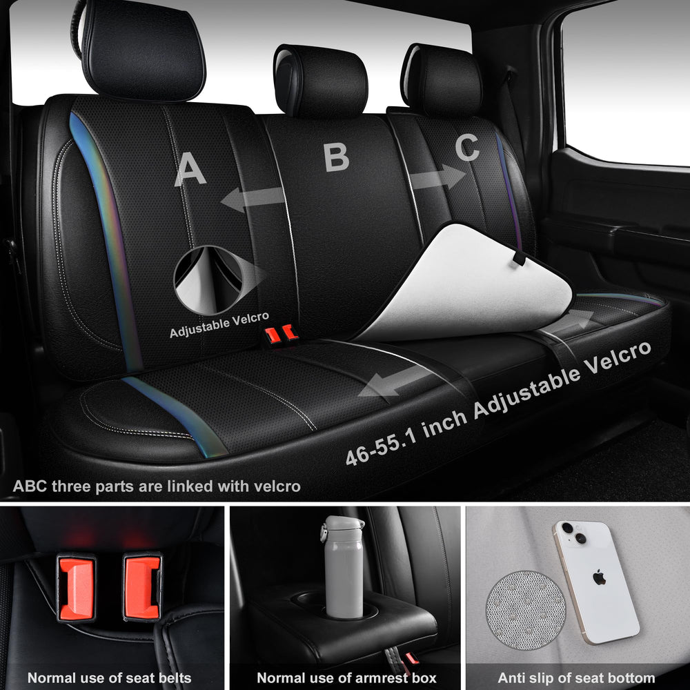 CAR PASS Nappa leather seat covers universal fit diagram helps with installation