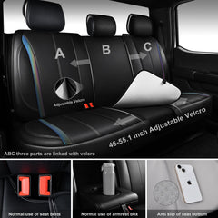 CAR PASS Nappa leather seat covers universal fit diagram helps with installation