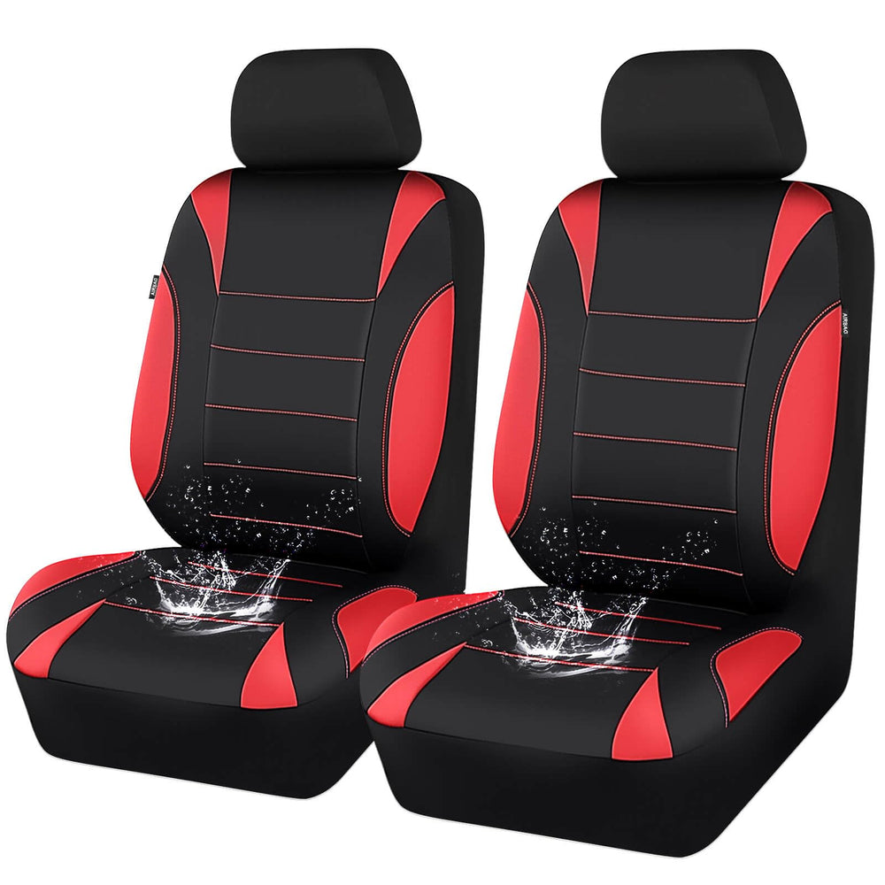 CAR PASS Neoprene wetsuit seat cover front view showing universal fit and protection