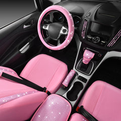 CAR PASS pink bling car coasters keep cups clean and stylish.