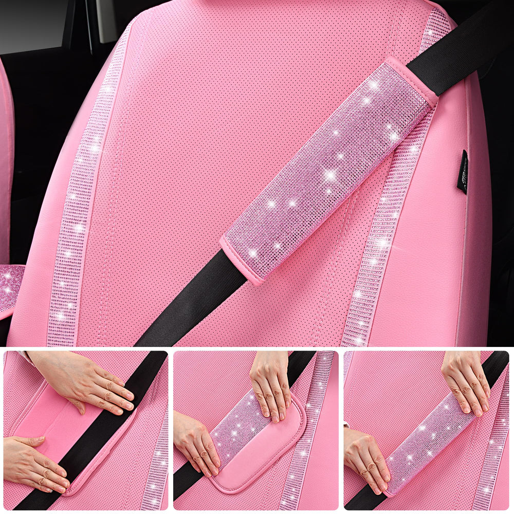 CAR PASS pink bling vent outlet trim adds sparkle and accent to vents.