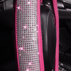 CAR PASS Pink leather cover soft touch for comfortable, everyday driving