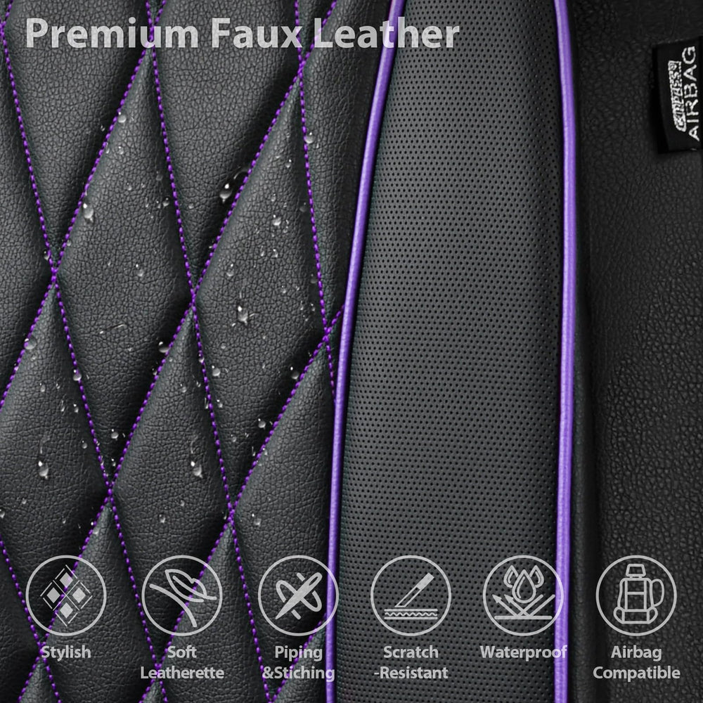 CAR PASS Piping Luxury seat cover airbag opening enables safe, compatible installation