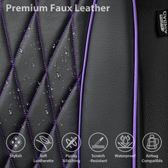 CAR PASS Piping Luxury seat cover airbag opening enables safe, compatible installation