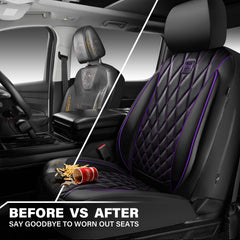 CAR PASS Piping Luxury seat cover armrest area complements center console comfort