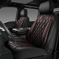 CAR PASS piping luxury front seat cover with diamond stitching protects seats