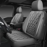 car-pass piping luxury pu leather front seat cover with diamond stitching for a premium look