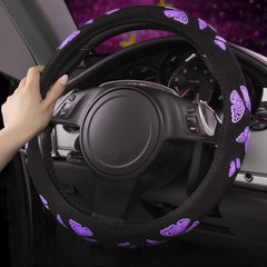 CAR PASS steering wheel cover mounted on car for a quick interior refresh.