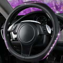 CAR PASS purple diamond steering wheel cover adds luxury and grip