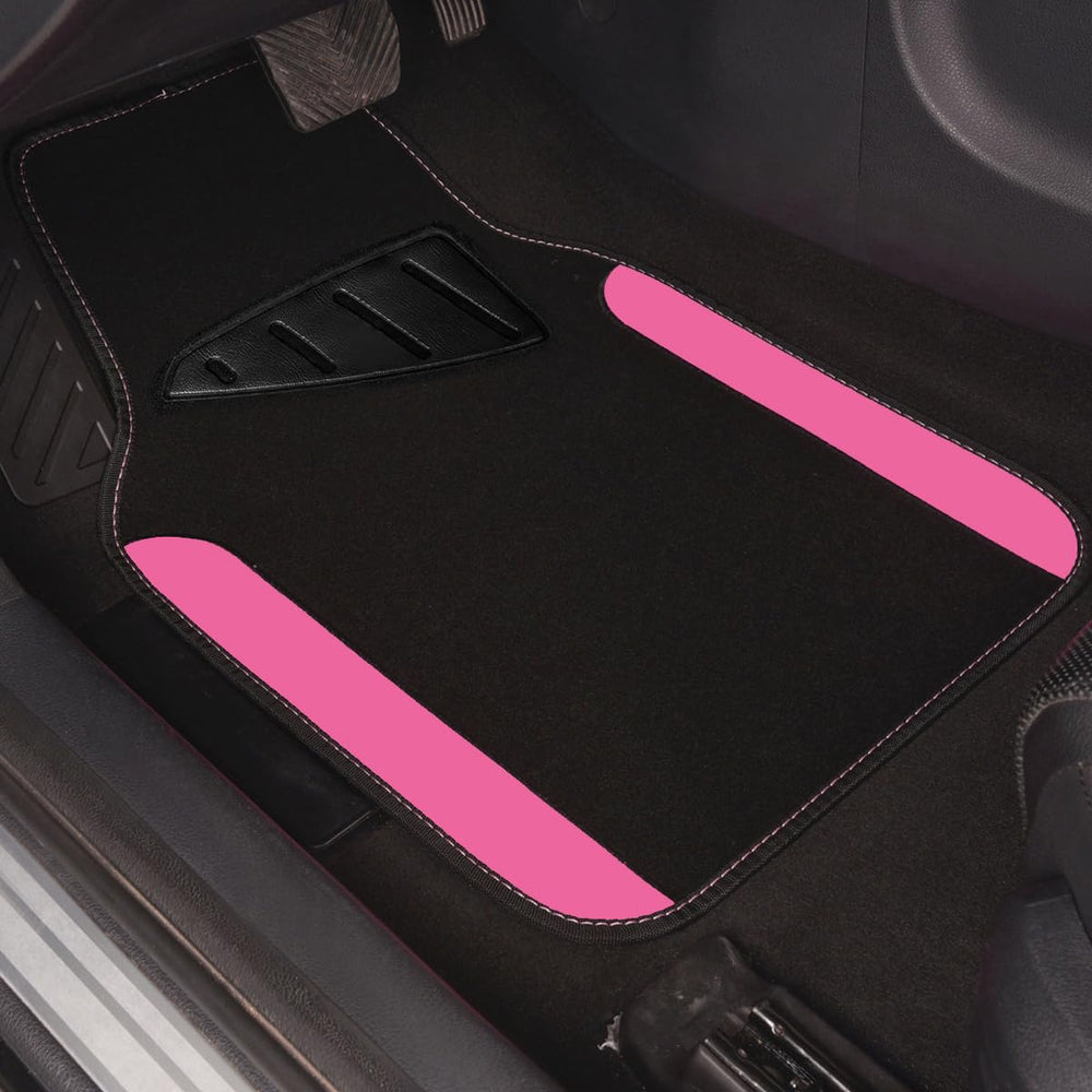4-piece CAR PASS set covers front and rear mats for versatile vehicle protection.