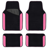 CAR PASS Rainbow waterproof front mats with anti-slip nibbed backing for secure placement.