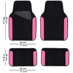 CAR PASS Rainbow waterproof rear mats with faux leather finish for complete protection.