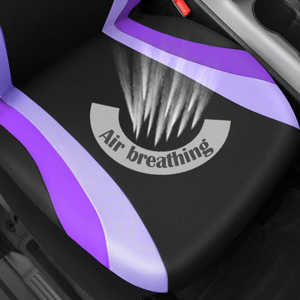 CAR PASS reserved openings for headrests and seatbelts maintain accessibility.