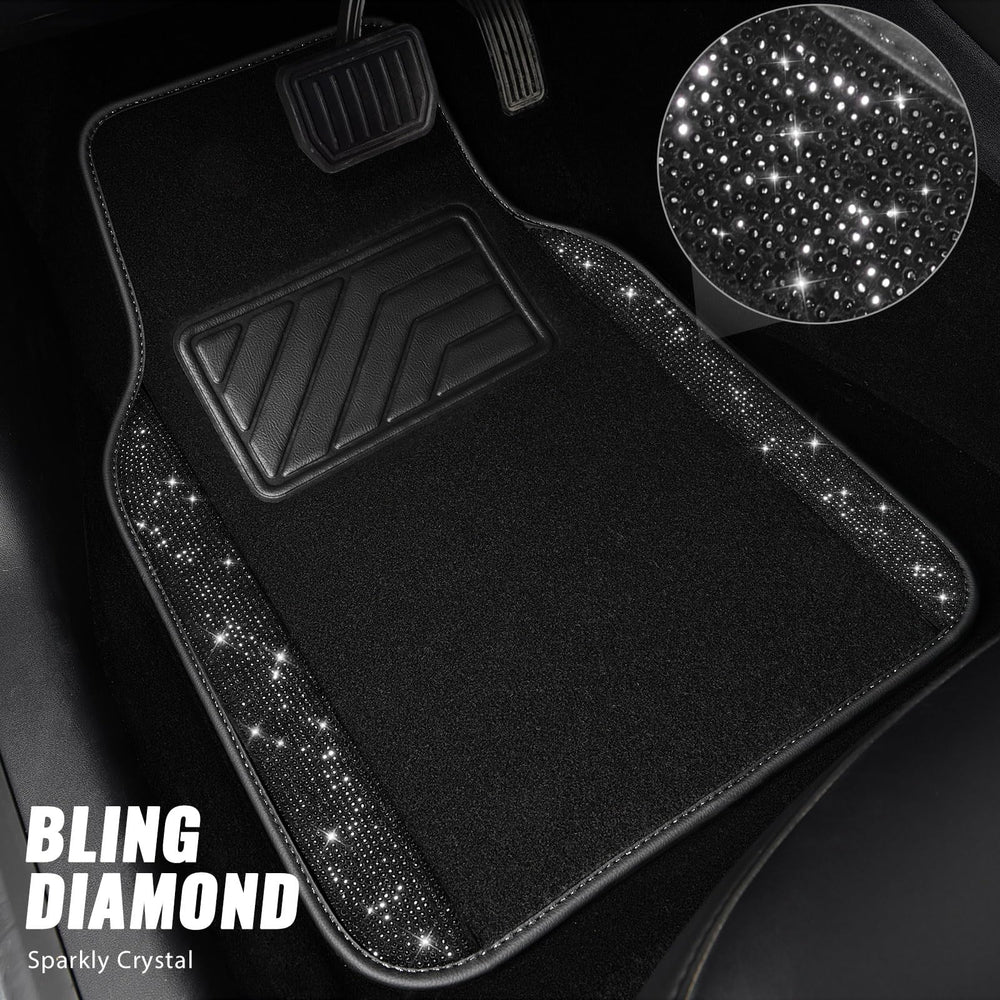 CAR PASS rhinestone mats side view showcasing comfort and interior style