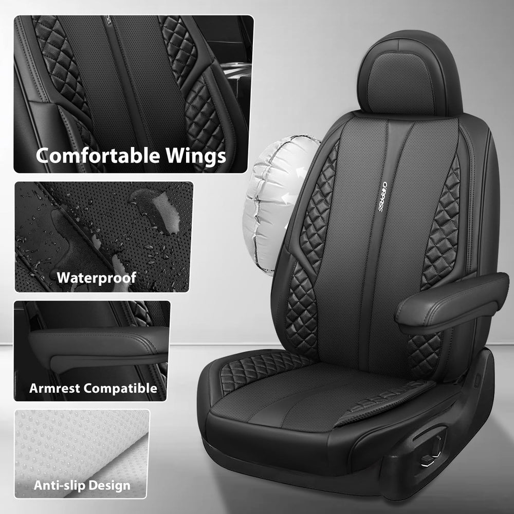 CAR PASS rhombus wing guards add side support and a refined look.
