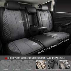 CAR PASS rhombus-wing guards provide subtle side support and luxury look.