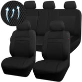 CAR PASS all-black seat cover front view showing sleek interior upgrade