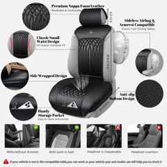 CAR PASS sideless design allows airbag deployment and easy seat adjustments.