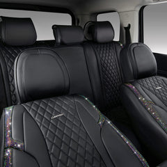 CAR PASS sparkly rhinestone full-set adds bold interior style.