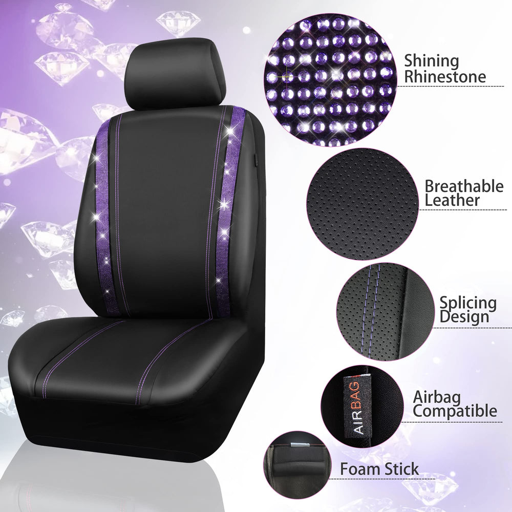 CAR PASS rhinestones closeup shows premium sparkle and interior upgrade