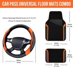 CAR PASS steering wheel cover fits 14-15 inch wheels securely.