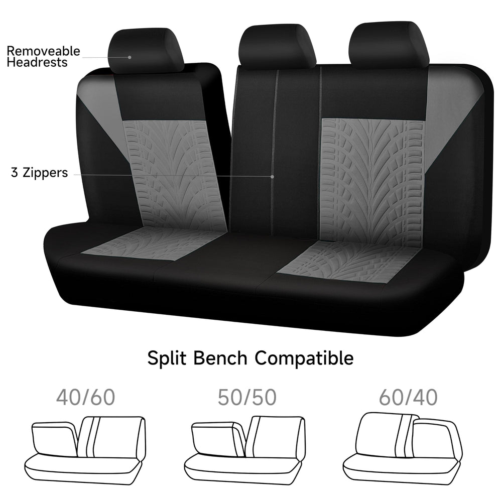 CAR PASS universal-fit seat cover tailored for 40/60 splits.
